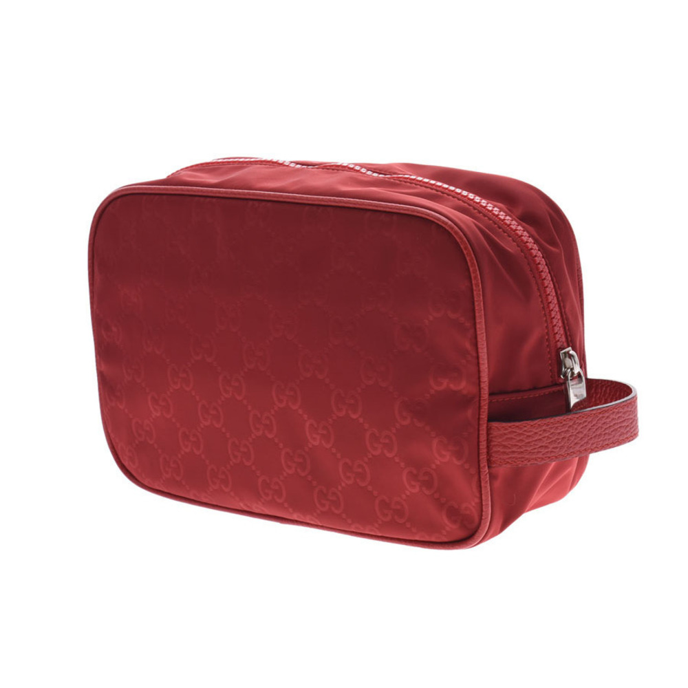 Gucci Gg Makeup Red Nylon Pouch